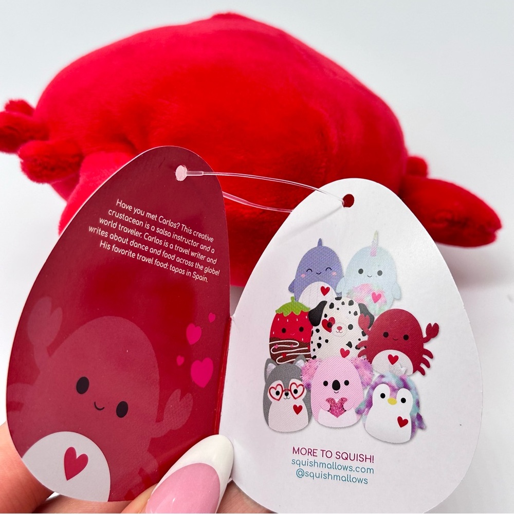 Squishmallow Clip-on Keychain Sea Life Squad (Carlos Crab, 3.5 inch) - Picture 4 of 5